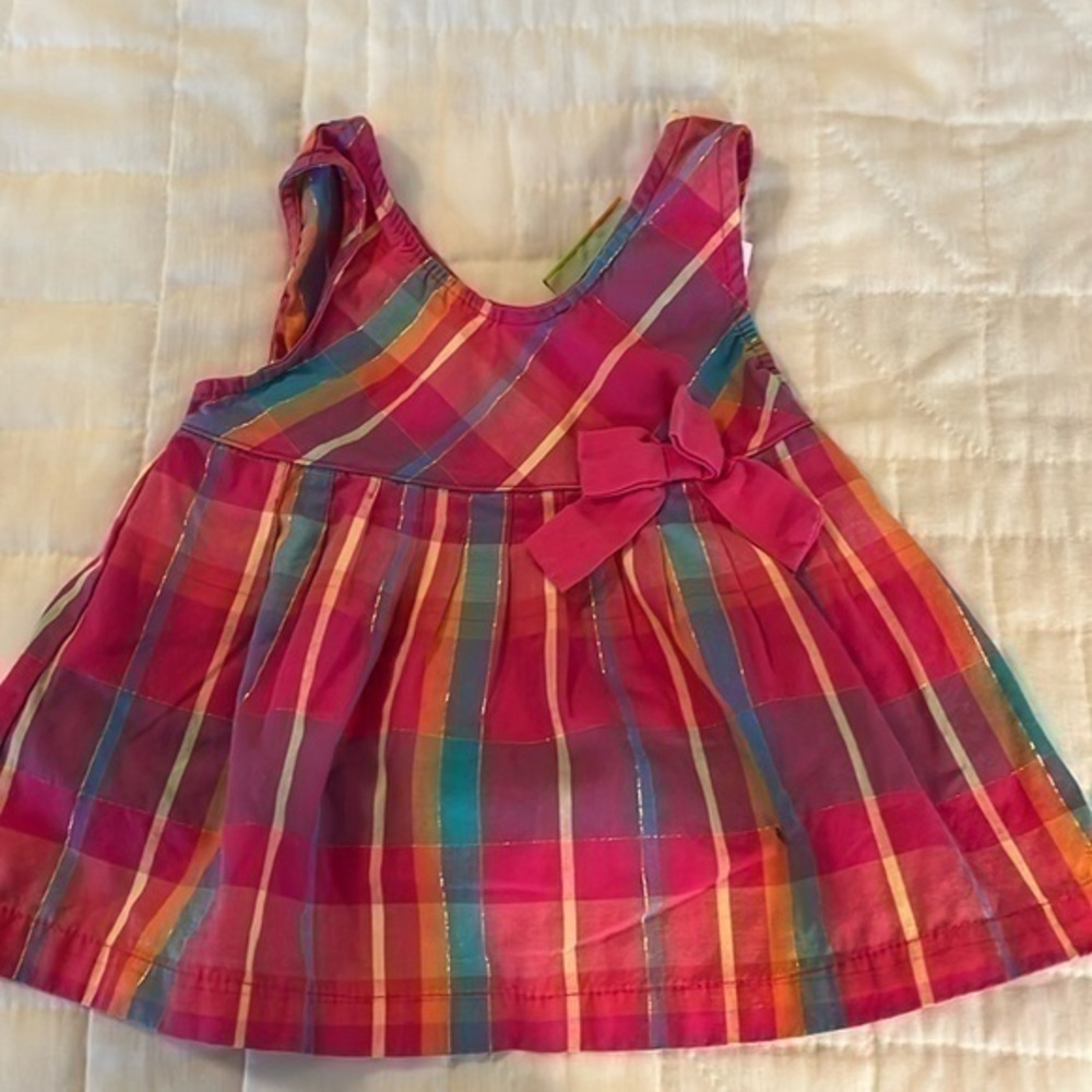 Penelope Mack Girl’s Pink And Blue Striped Dress Size 3T EUC